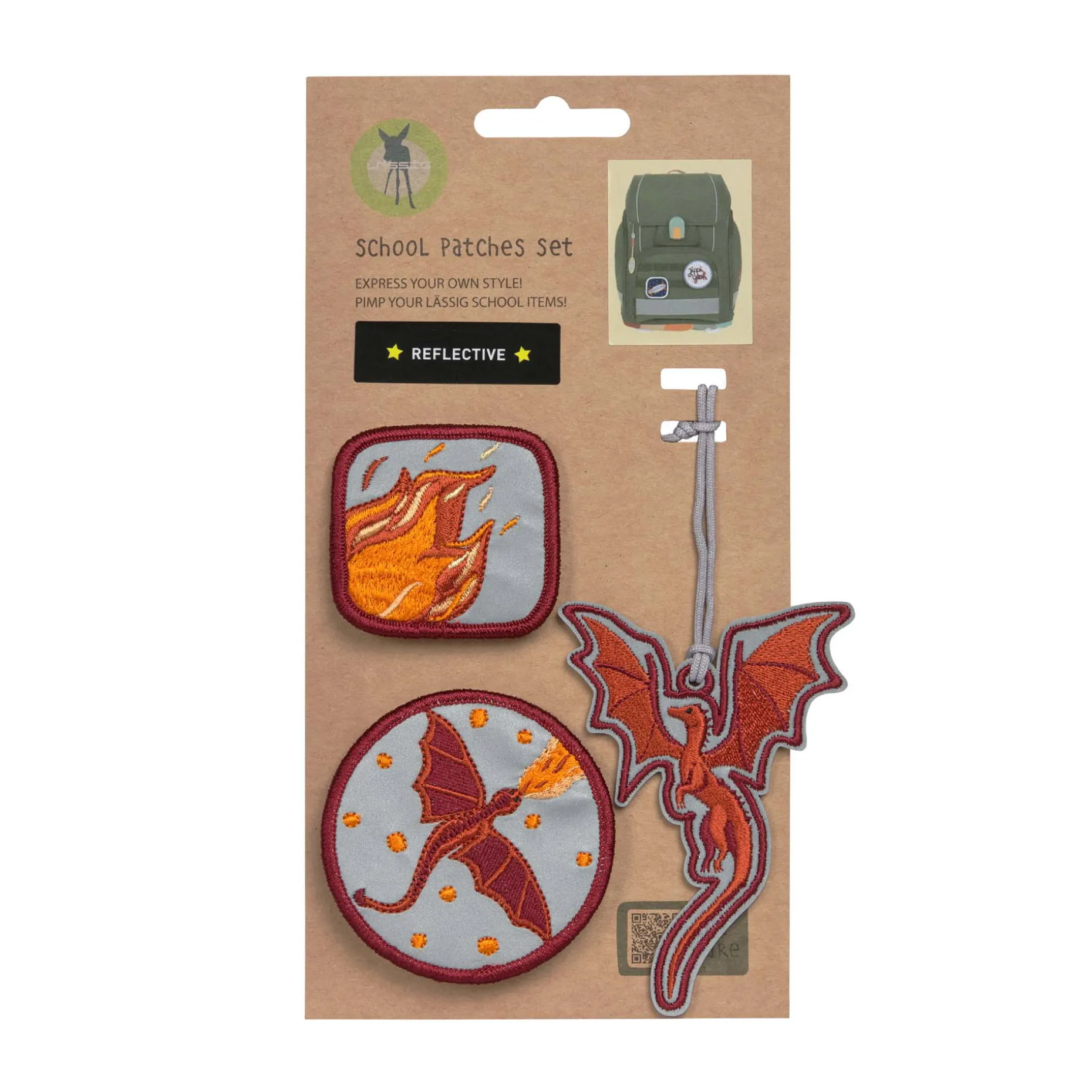 Anhänger & Patches 3er Set, Dragon
