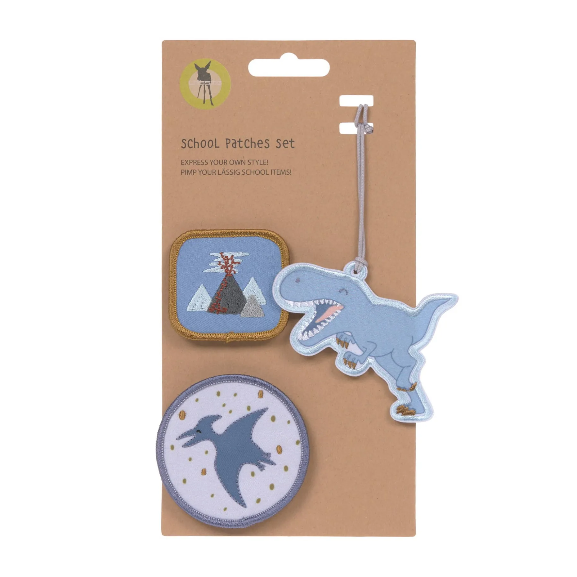 Anhänger & Patches - Schul Set Unique, Dinosaur