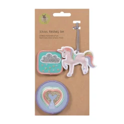Anhänger & Patches - Schul Set Unique, Unicorn glitter