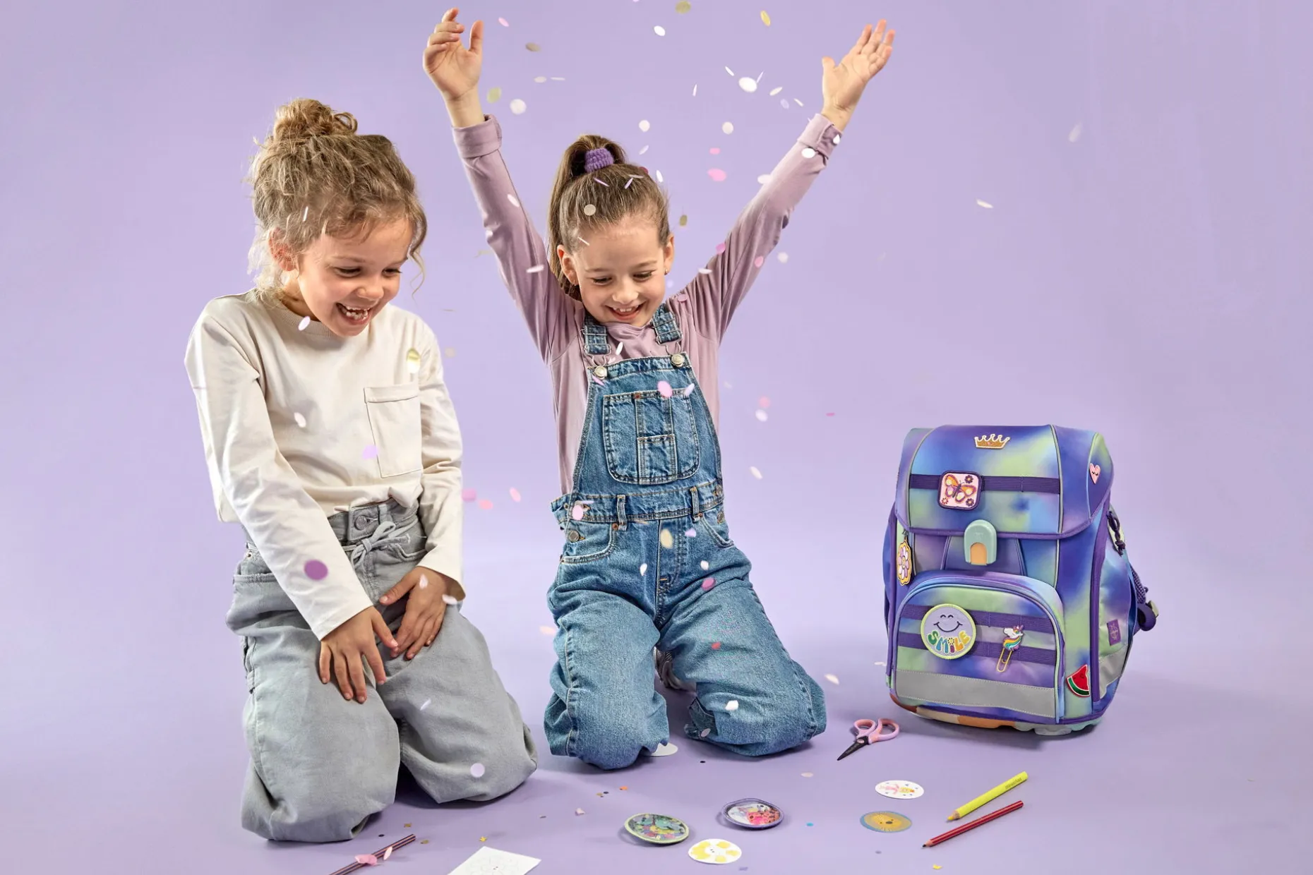 Anhänger & Patches - Schul Set Unique, Happy