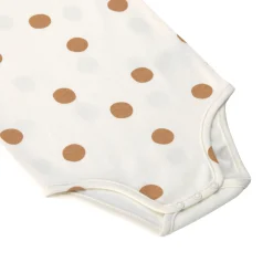 Baby Body kurzarm - Bio Baumwolle, Punkte, Weiß