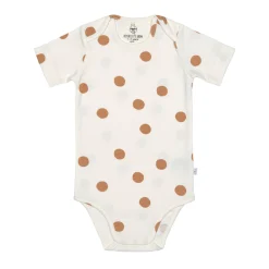 Baby Body kurzarm - Bio Baumwolle, Punkte, Weiß