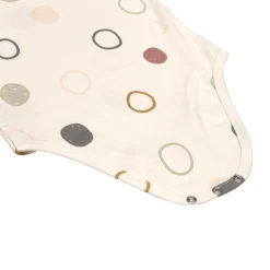 Baby Body kurzarm - Bio Baumwolle, Kreise, Beige