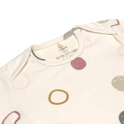 Baby Body kurzarm - Bio Baumwolle, Kreise, Beige