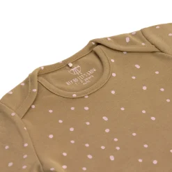 Baby Body kurzarm - Bio Baumwolle, Punkte, Gelb
