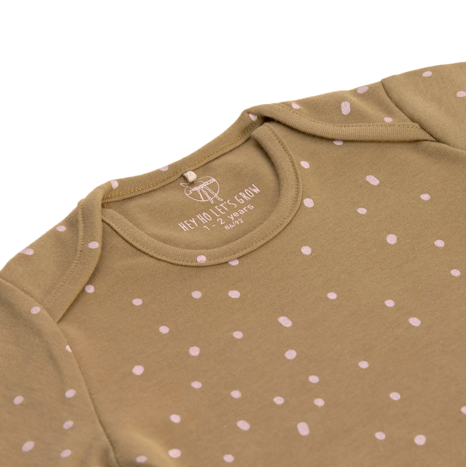 Baby Body kurzarm - Bio Baumwolle, Punkte, Gelb