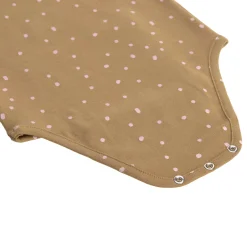 Baby Body kurzarm - Bio Baumwolle, Punkte, Gelb