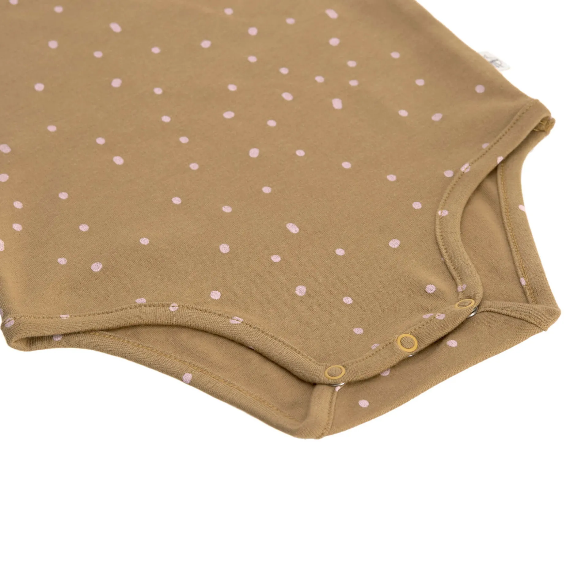 Baby Body kurzarm - Bio Baumwolle, Punkte, Gelb