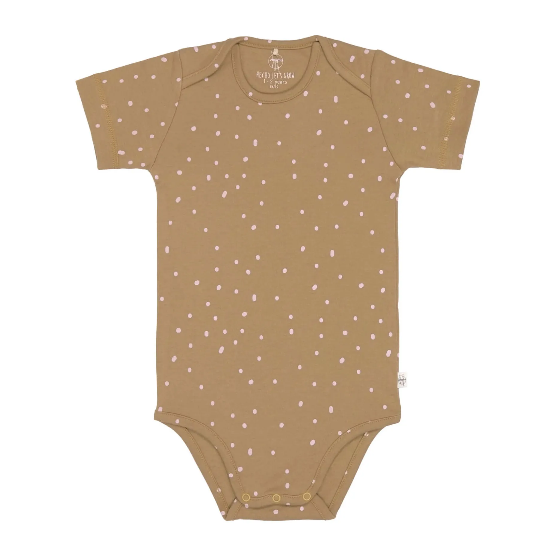 Baby Body kurzarm - Bio Baumwolle, Punkte, Gelb