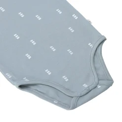 Baby Body kurzarm - Bio Baumwolle, Blocks, Hellblau