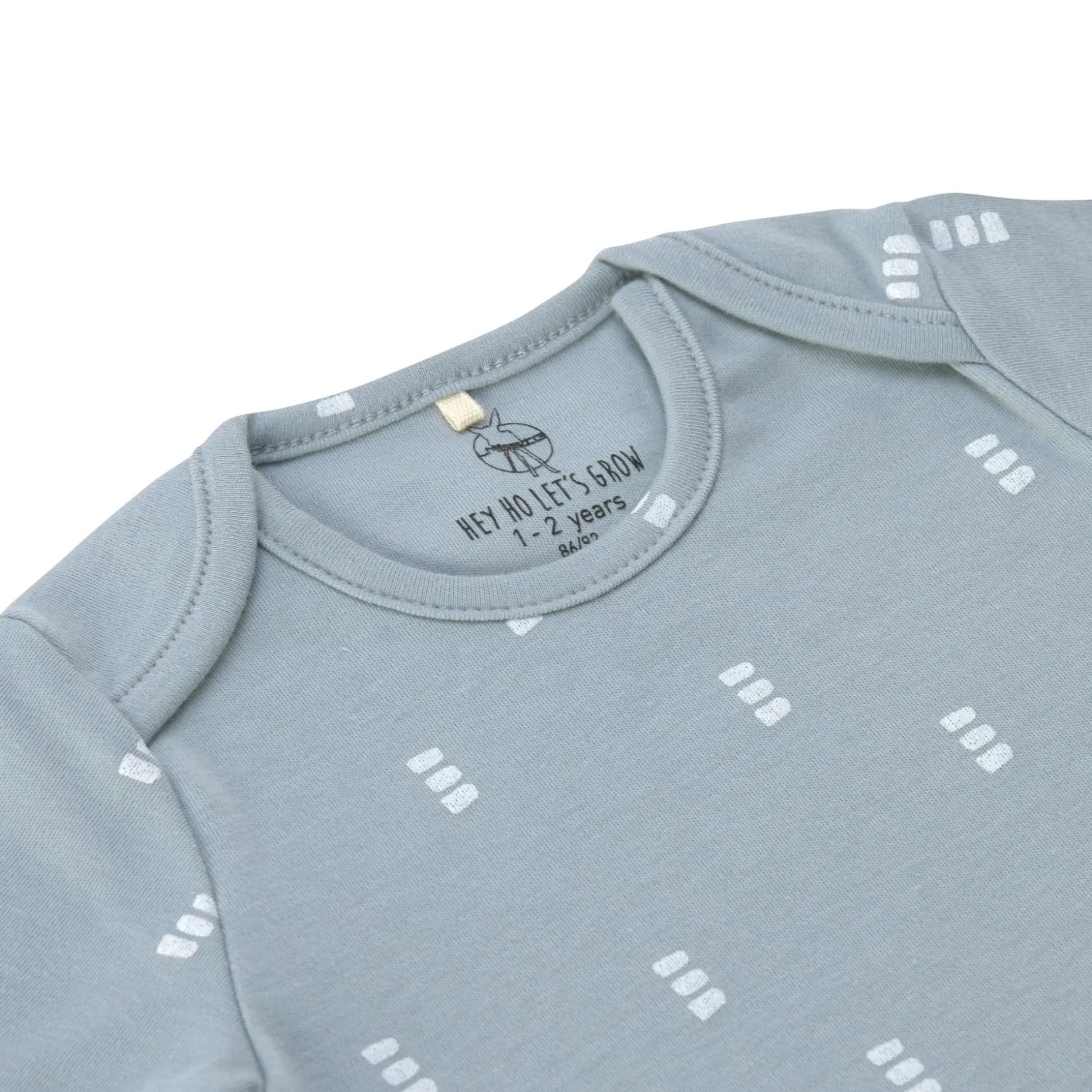 Baby Body kurzarm - Bio Baumwolle, Blocks, Hellblau