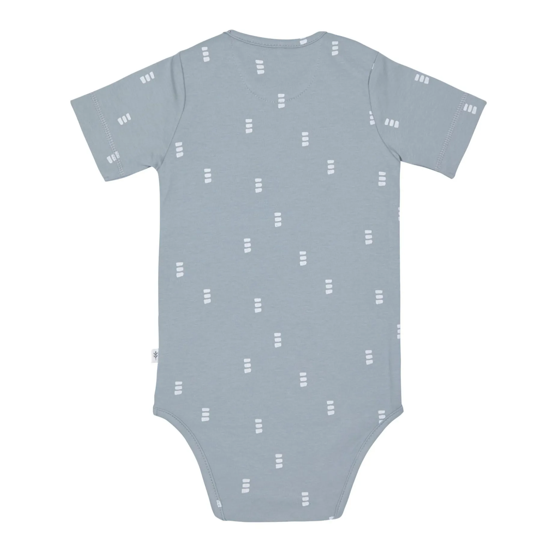 Baby Body kurzarm - Bio Baumwolle, Blocks, Hellblau