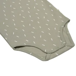 Baby Body kurzarm - Bio Baumwolle, Striche, Oliv