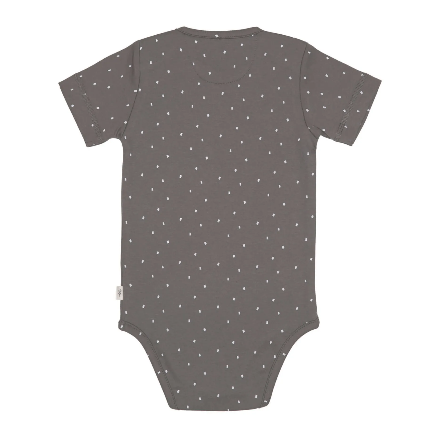Baby Body kurzarm - Bio Baumwolle, Punkte, Anthrazit