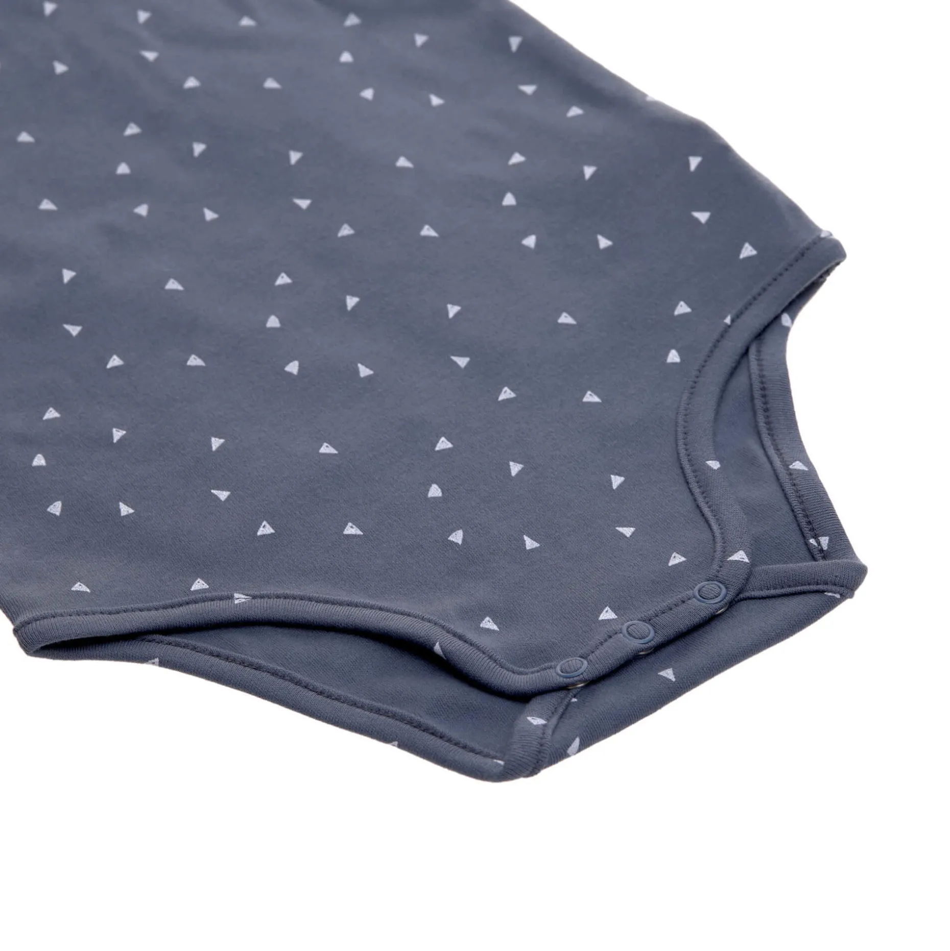 Baby Body kurzarm - Bio Baumwolle, Dreiecke, Blau