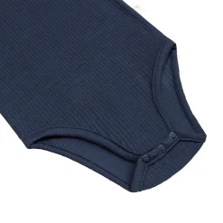 Baby Body Kurzarm - gerippt, Blau