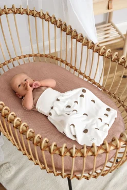 Baby Body Kurzarm - gerippt, Hellbraun