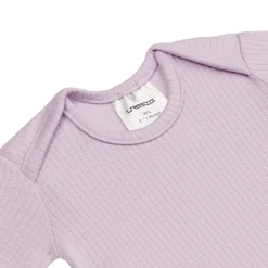 Baby Body Kurzarm - gerippt, Lila