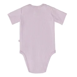 Baby Body Kurzarm - gerippt, Lila