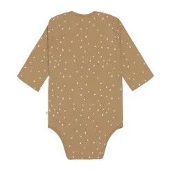 Baby Body langarm - Bio Baumwolle, Punkte, Gelb