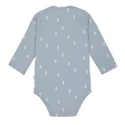 Baby Body langarm - Bio Baumwolle, Blocks, Hellblau