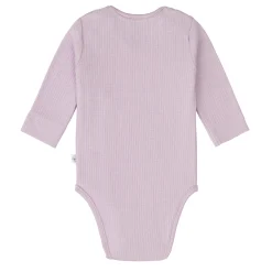 Baby Body Langarm - gerippt, Lila