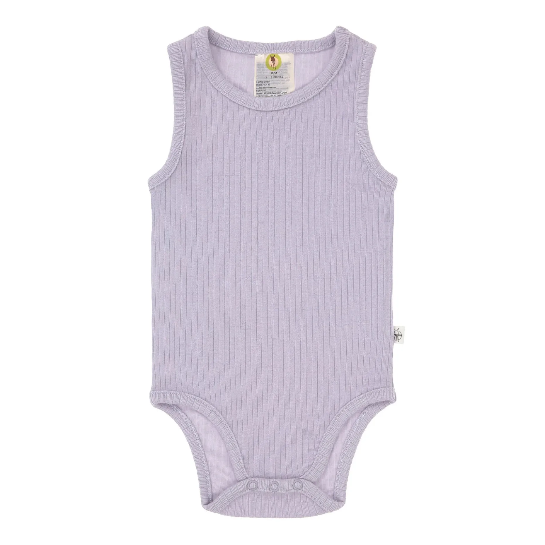 Baby Body - Ärmellos gerippt, Pastell Lila