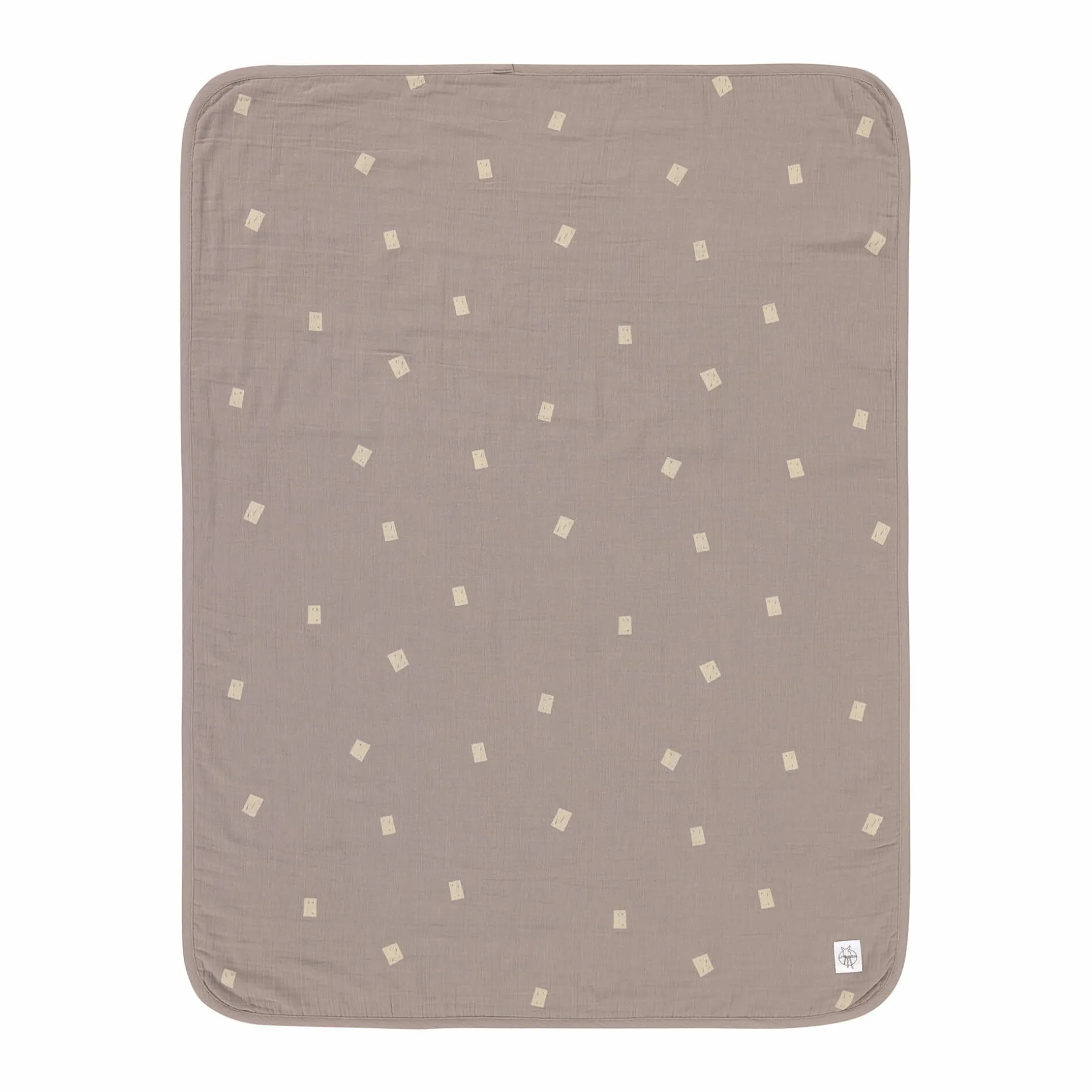 Babydecke - Bio Baumwolle, Blocks Taupe, Grau