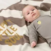 Babydecke - Bio Baumwolle, Gestreift Nature Taupe