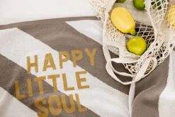 Babydecke - Bio Baumwolle, Gestreift Nature Taupe