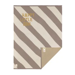 Babydecke - Bio Baumwolle, Gestreift Nature Taupe