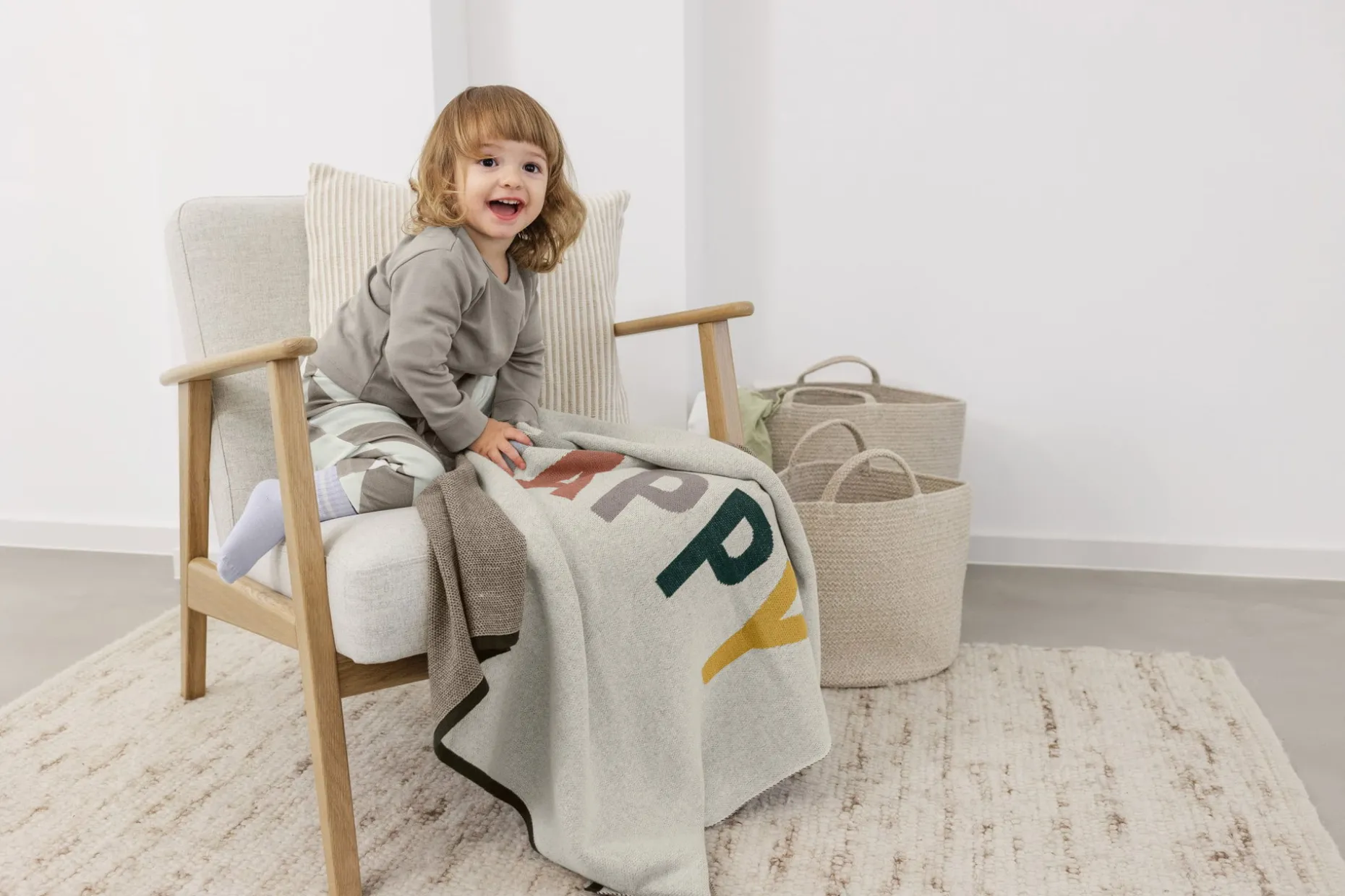 Babydecke - Bio Baumwolle, Happy Nature