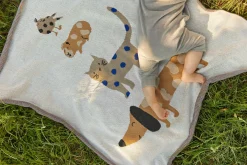 Babydecke - Bio Baumwolle, Royal Blau