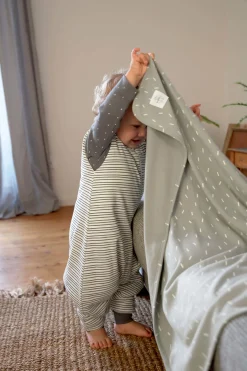 Babydecke - Bio Baumwolle, Speckles Oliv