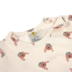 Baby Jumpsuit - Bio Baumwolle, Hund, Nature