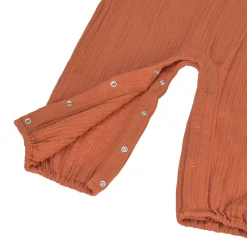 Baby Jumpsuit - Bio Baumwolle, Rostrot