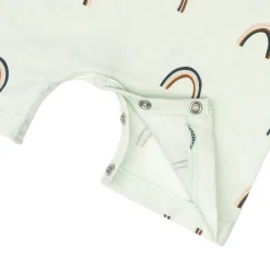 Baby Jumpsuit - Bio Baumwolle, Regenbogen, Mint