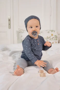 Baby Langarmshirt - Bio Baumwolle, Triangle, Blau