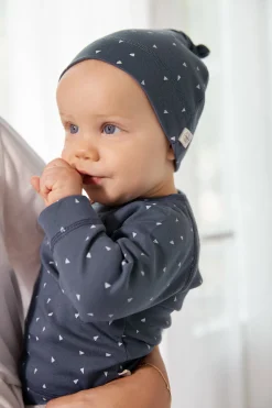 Baby Langarmshirt - Bio Baumwolle, Triangle, Blau