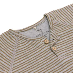 Baby Langarmshirt - Bio Baumwolle, Striped, Grau Mélange