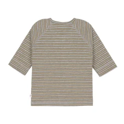 Baby Langarmshirt - Bio Baumwolle, Striped, Grau Mélange