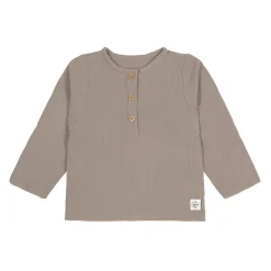 Baby Langarmshirt - Bio Baumwolle, Taupe, Grau