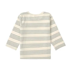 Baby Langarm Shirt - Bio Baumwolle, Streifen Granit Grün