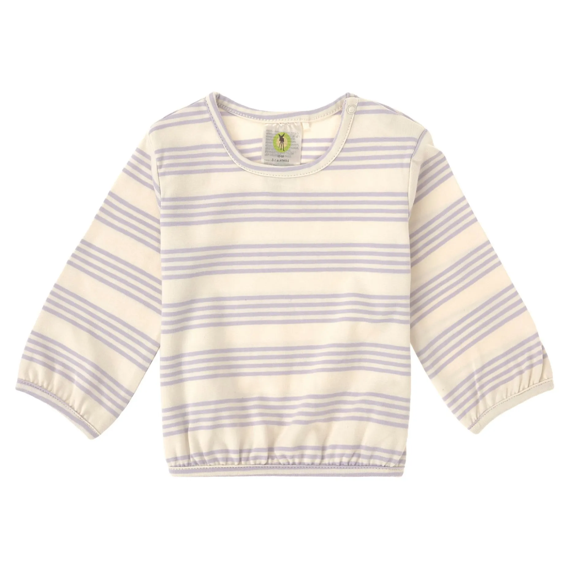 Baby Langarm Shirt - Bio Baumwolle, Streifen Lila