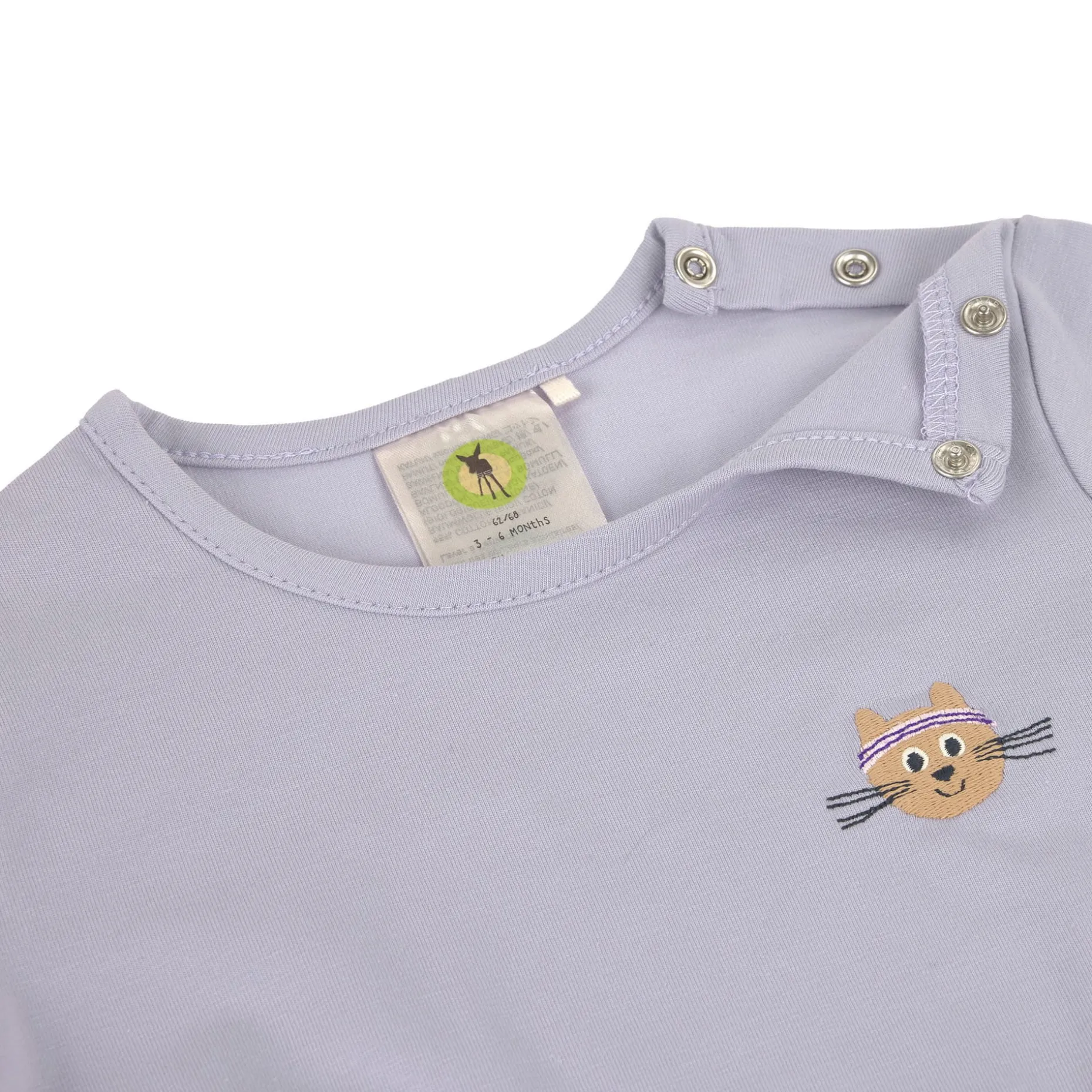 Baby Langarm Shirt - Bio Baumwolle, Pastell Lila
