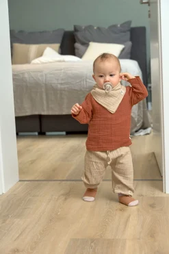 Baby Langarmshirt - Bio Baumwolle, Rostrot