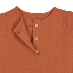 Baby Langarmshirt - Bio Baumwolle, Rostrot