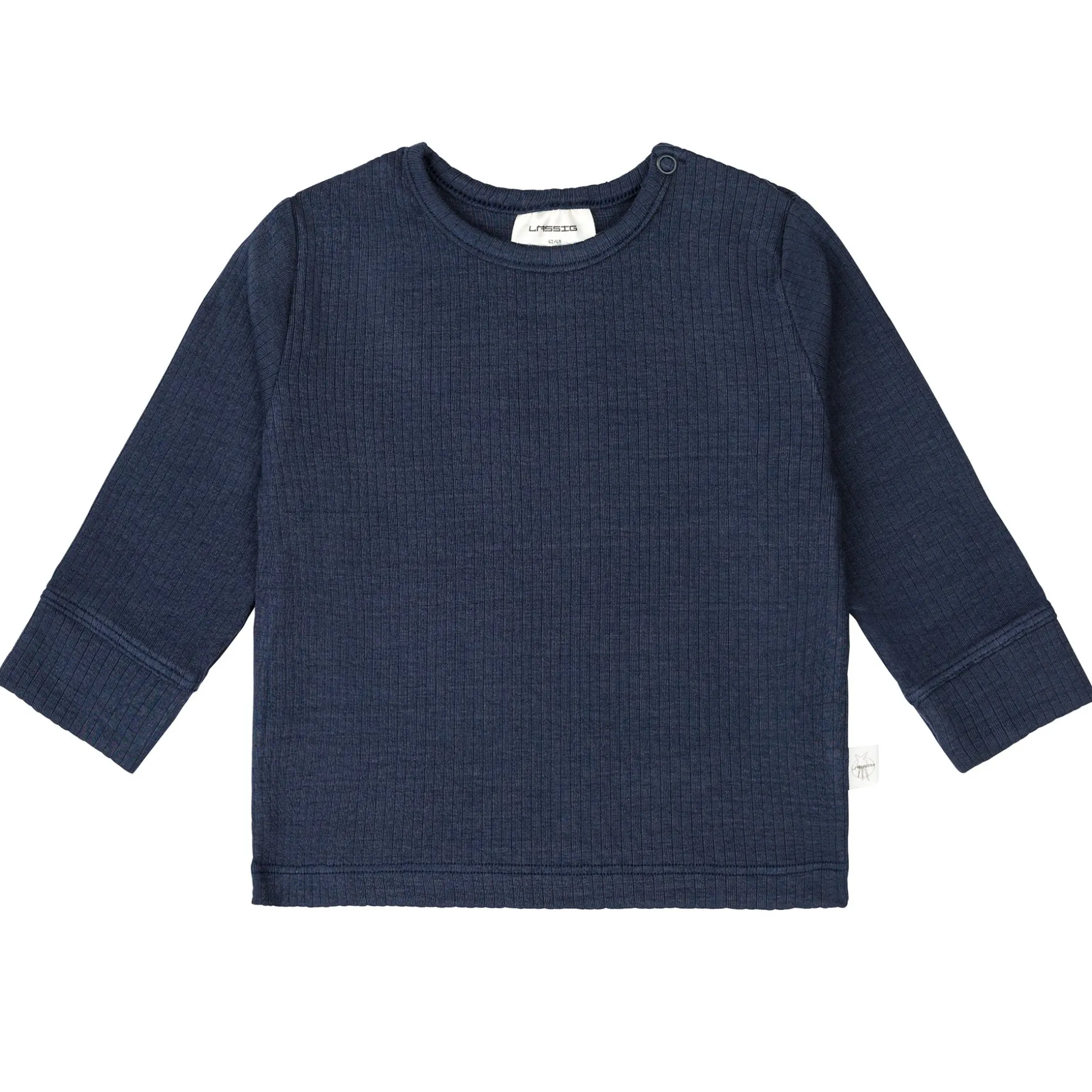 Baby Langarm Shirt - gerippt, Blau