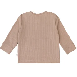 Baby Langarm Shirt - gerippt, Hellbraun