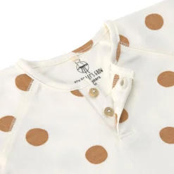Baby Langarmshirts - Bio Baumwolle, Big Dots, Beige